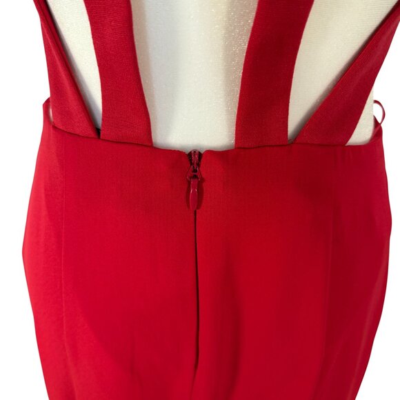 BCBGMAXAZRIA Red Cutout Back Gown - Picture 6 of 10